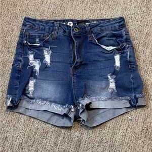 Distressed Denim Women Shorts